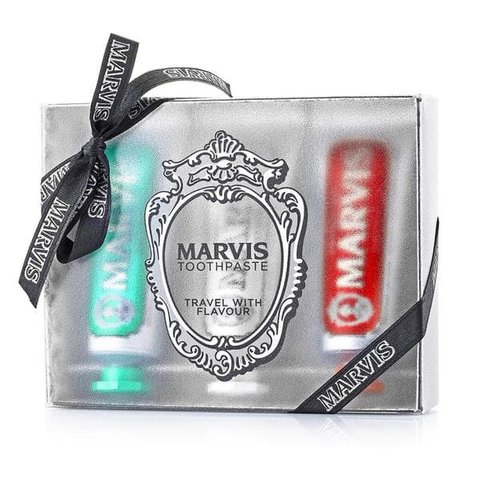 Marvis 3 Flavours Box - Classic, Whitening, Cinnamon 3х25 ml (Подарунковий набір з зубними пастами) 1524 фото