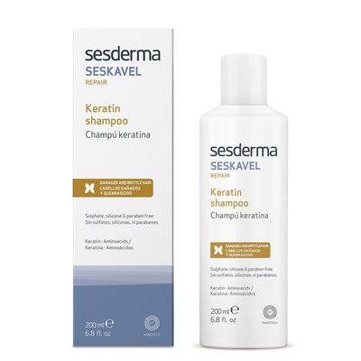 Sesderma Seskavel Repair Keratin Shampoo 200 ml (Відновлювальний шампунь з кератином) 5696 фото