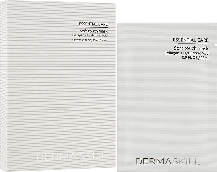 Dermaskill Soft Touch Mask 5 шт (Тканинна маска для обличчя з колагеном і гіалуроновою кислотою) 0860007383069 фото