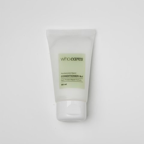 WhoCares Conditioner №1 Fundamental Repair 50 ml (Кондиціонер живильний для сухого та пошкодженого волосся) 4820268260109 фото