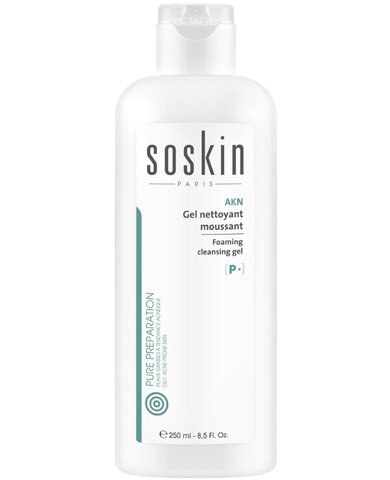 Soskin AKN Foaming Cleansing Gel 250 ml (Очищуючa гель-пінка для жирної та комбінованої шкіри) 3037 фото