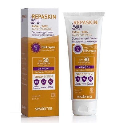 SesDerma Repaskin Body Sunscreen gel cream SPF 30 200 ml (Сонцезахисний крем-гель для тіла) 5705 фото