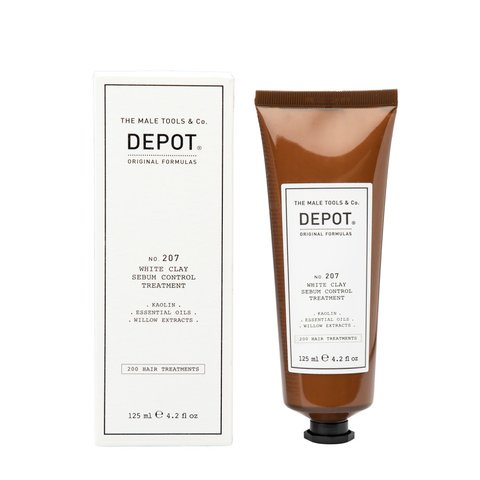 DEPOT No. 207 White Clay Sebum Control Treatment 125 мл (Біла глина для контролю жирності шкіри голови та волосся)  SM_43875 фото