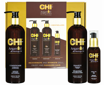 CHI Argan Oil Kit (Набір Шампунь 340 мл + Кондиціонер 340 мл + олія 89 мл) 5653 фото