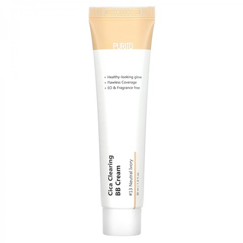 Purito Cica Clearing BB Cream (№13 Neutral Ivory) 30 ml (ВВ крем з екстрактом центелли) prt001 фото