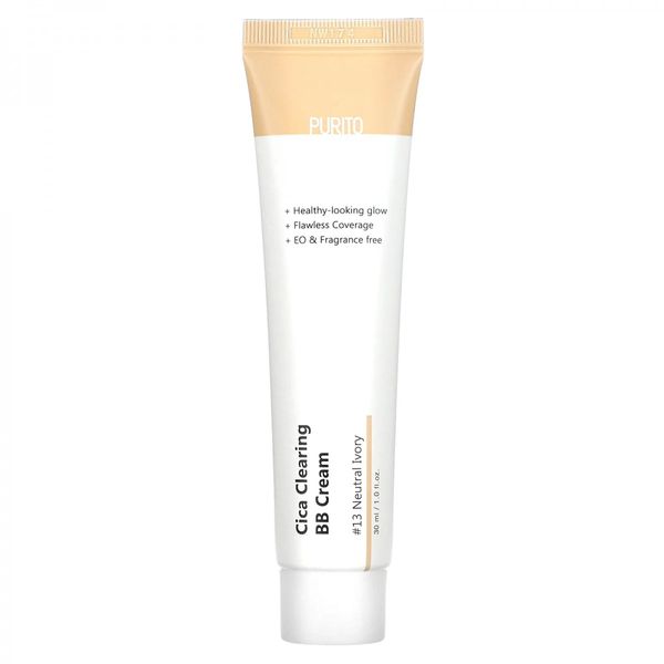 Purito Cica Clearing BB Cream (№13 Neutral Ivory) 30 ml (ВВ крем з екстрактом центелли) prt001 фото