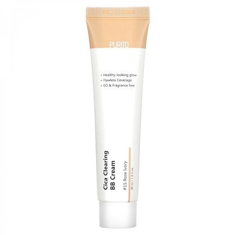 Purito Cica Clearing BB Cream (№15 Rosel Ivory) 30 ml (ВВ крем з екстрактом центелли) prt002 фото