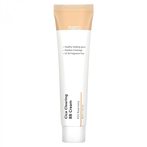 Purito Cica Clearing BB Cream (№15 Rosel Ivory) 30 ml (ВВ крем з екстрактом центелли) prt002 фото