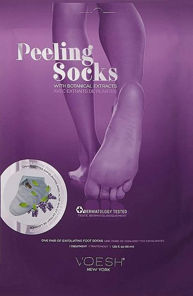 Peeling Socks with Plant-based AHA + 17 Botanical Extracts (Шкарпетки для ніг з ефектом пілінгу з AHA   "17 рослинних екстрактів") VFP101LVR фото