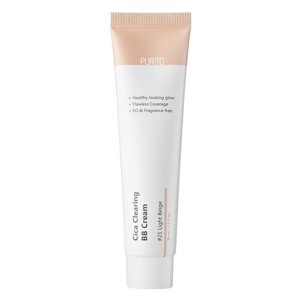 Purito Cica Clearing BB Cream (№21 Light Beige) 30 ml (ВВ крем з екстрактом центелли) prt003 фото