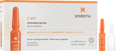 SeSDerma C-Vit Intensive Serum Flash Effect 10*1.5 ml (Інтенсивна сироватка миттєвої дії) 5679 фото