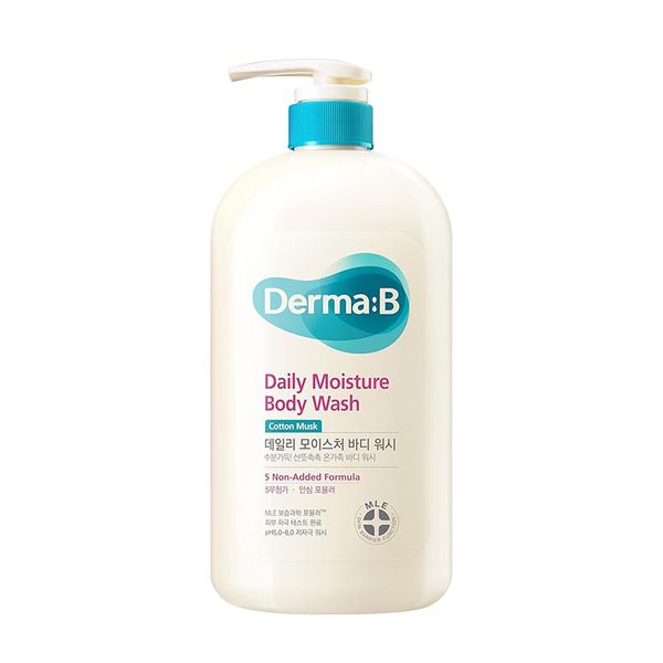 Derma:B Daily Moisture Body Wash Cotton Musk 1000 ml (Гель для душу) 8809911690278 фото