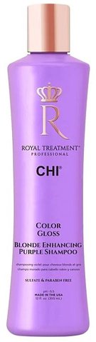 CHI Royal Treatment Color Gloss Blonde Enhancing Purple Shampoo 355 ml (Шампунь для нейтралізації жовтизни волосся) 7177 фото