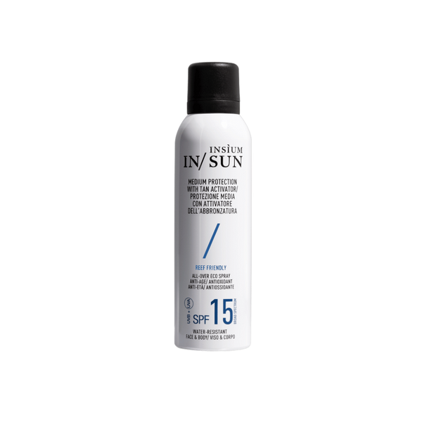 INSIUM SPF 15 MEDIUM PROTECTION 150мл (АНТИВІКОВИЙ, АНТИОКСИДАНТНИЙ ЕКО-СПРЕЙ ДЛЯ ТІЛА ТА ОБЛИЧЧЯ SPF15. АКТИВАТОР ЗАСМАГИ) SUN15 41  фото