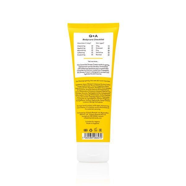 Q+A Ceramide Shower Cream 250ml (Крем для душу з керамідами) 5060486266470 фото