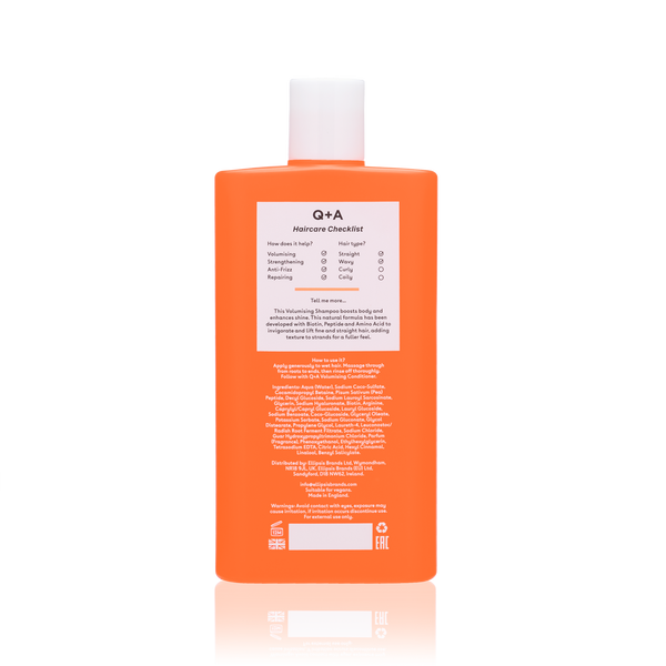 Q+A Volumising Shampoo 250ml (Шампунь для створення об'єму волосся) 5060486268818 фото