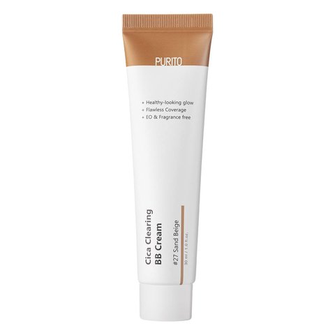 Purito Cica Clearing BB Cream (№27 Sand Beige) 30 ml (ВВ крем з екстрактом центелли) prt005 фото