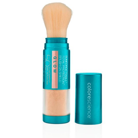 COLORESCIENCE Sunforgettable Total Protection Brush-On Shield Glow SPF 50 4.3 g (Сонцезахисна пудра з пензлем SPF 50 "Золоте Сяйво") 5613 фото