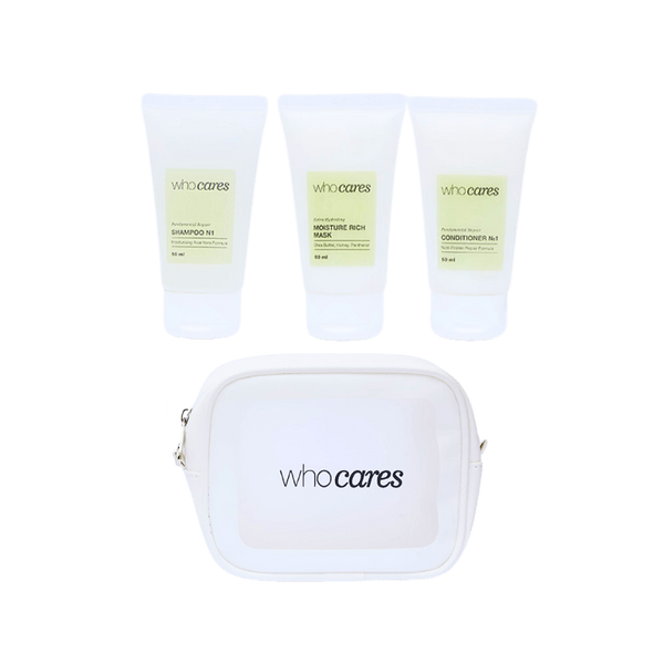 WhoCares Mini Set for Hair №1 (Набір мініатюрних засобів для сухого та пошкодженого волосся) 5540-5 фото