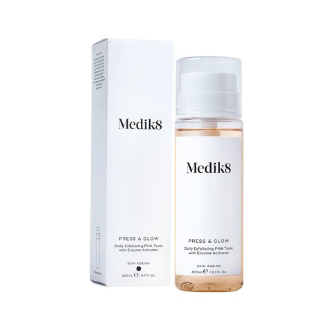 MEDIK8 PRESS & GLOW 200 ml (щоденний відлущувальний тонік із РНА й активатором ферментів) 6459 фото