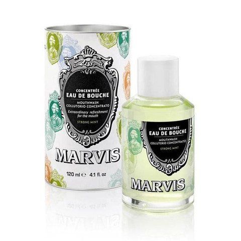 Marvis Mouthwash Strong Mint 120 ml (Ополіскувач для порожнини рота "Інтенсивна М'ята") 1508 фото