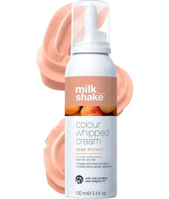 Milk Shake Colour Whipped Cream Rose Brown 100 ml - Рожево-коричневий(Незмивна крем-пінка для зволоження волосся) 1000-115 фото