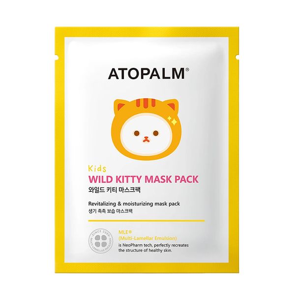 ATOPALM Wild Kitty Mask Pack Kids 15gх1ea (Маска тканинна розгладжуюча для дітей) 8809723787258 фото