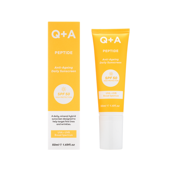 Q+A Peptide Anti-Ageing Daily Sunscreen 50 ml (Антивіковий сонцезахисний крем для обличчя) 6700-1 фото