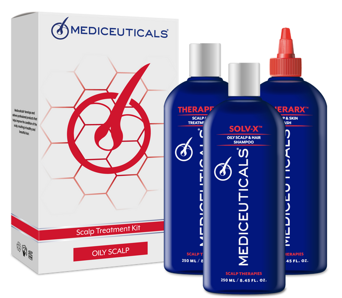 Mediceuticals Scalp Treatment Kit Oily Scalp 3pc (Solv-X) (Набір для жирної шкіри голови) 3003 фото