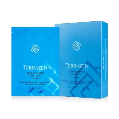 TERRAZEN AQUA RECHARGE TREATMENT MASK 1 шт (Інтенсивно зволожуюча тканинна маска з гіалуроновим комплексом) TRZ07 фото