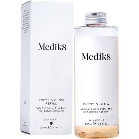 MEDIK8 PRESS & GLOW REFILL 200 ml (щоденний відлущувальний тонік із РНА й активатором ферментів) 6460 фото