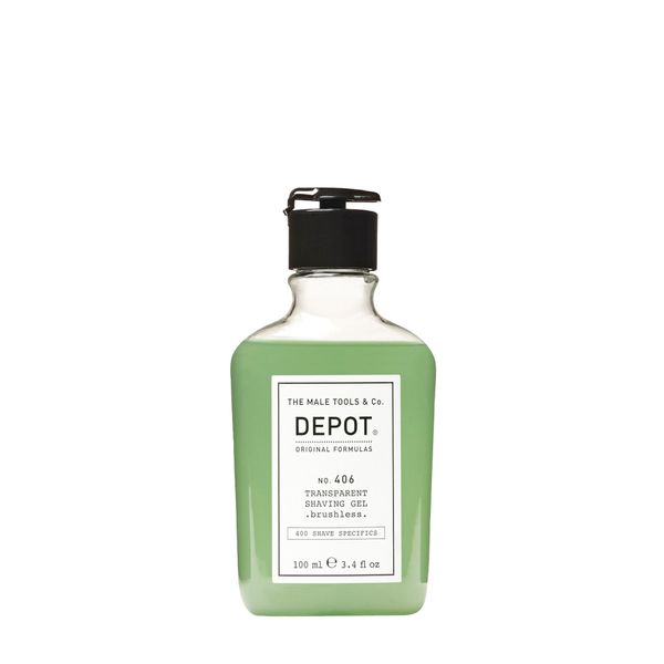 DEPOT No. 406 Transparent Shaving Gel Brushless 100 мл (Прозорий гель для гоління) SM_27665 фото