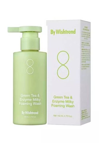 BY WISHTREND Green Tea & Enzyme Milky Foaming Wash 140 ml (Молочна пінка з екстрактом зеленого чаю) 7041 фото