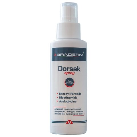 Braderm Dorsak Spray 100 мл (Протизапальний спрей-концентрат для тіла) bra04 фото