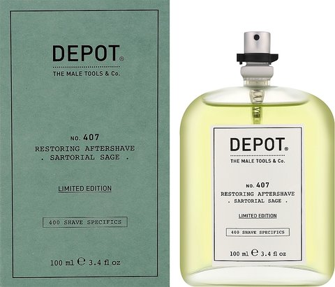 DEPOT No. 407 Restoring Aftershave Sartorial Sage Limited Edition 100мл (Відновлювальний та освіжальний лосьйон після гоління "Вишукана шавлія") SM_46769 фото